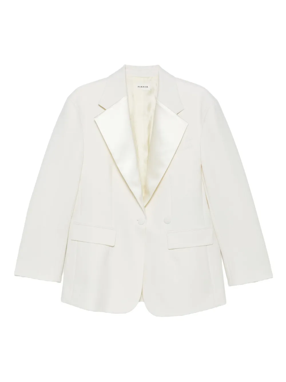P.a.r.o.s.h Wide-lapel Blazer In Neutral