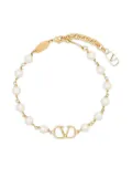 Valentino Garavani VLogo Signature pearl bracelet - Gold