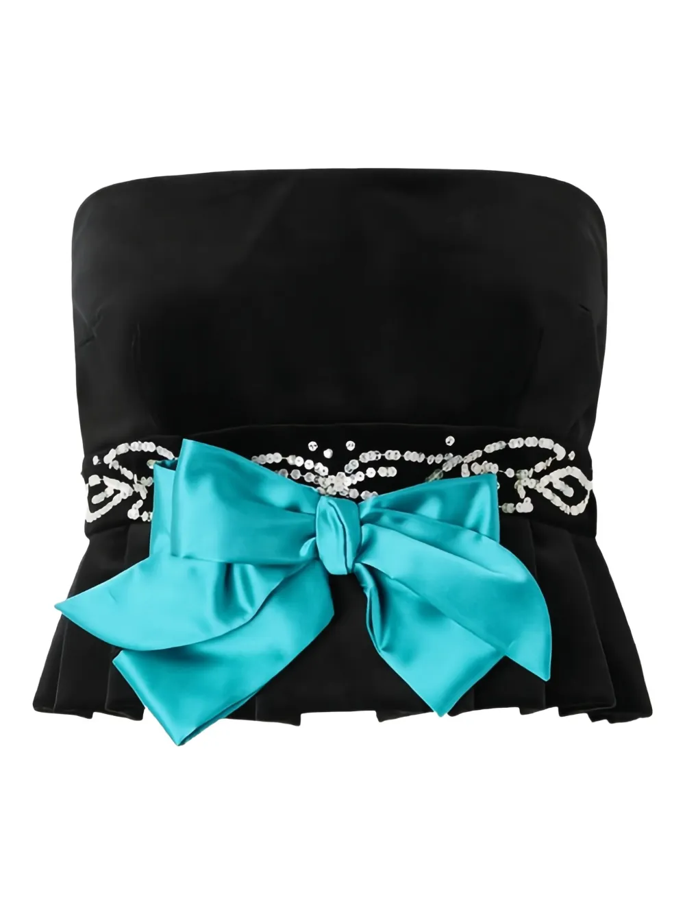 Valentino Garavani Blouse met pailletten en strik Zwart