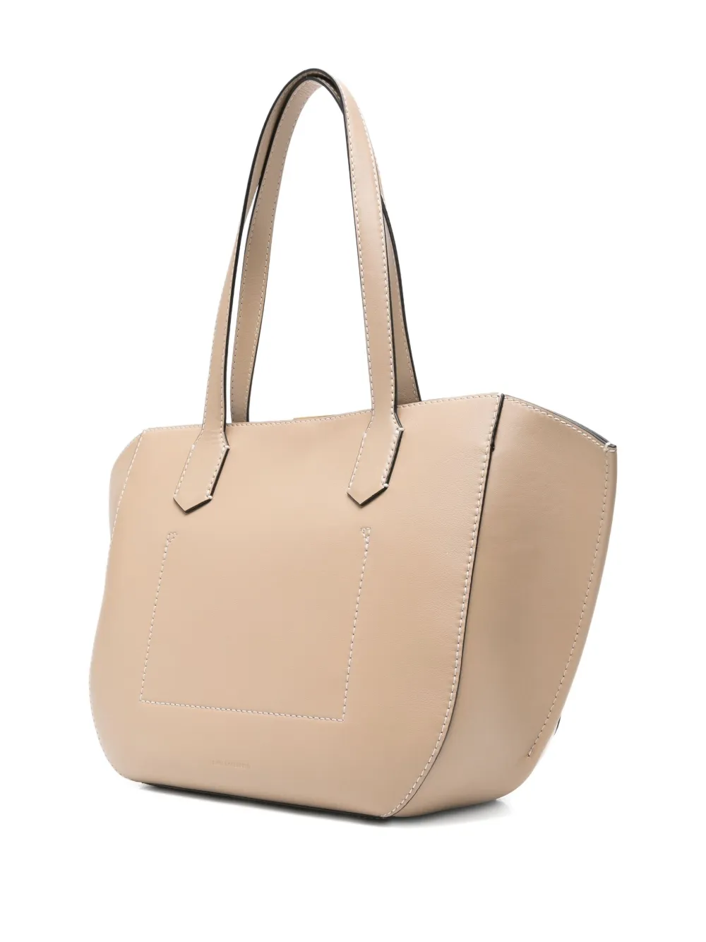 Karl Lagerfeld Leren shopper Beige