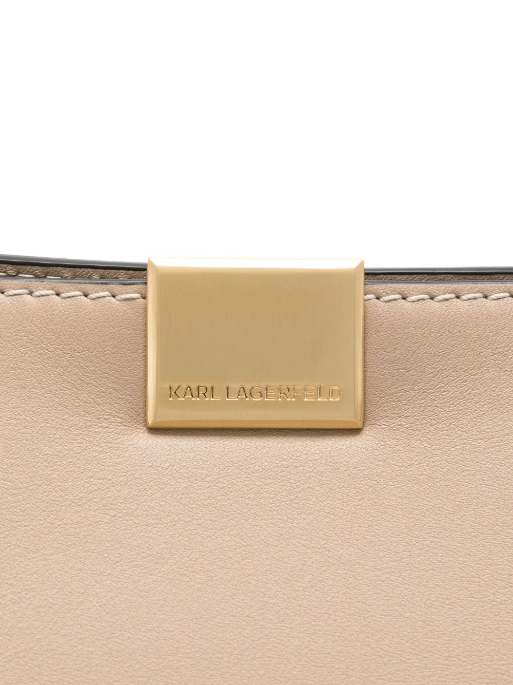 Karl Lagerfeld Leren shopper Beige