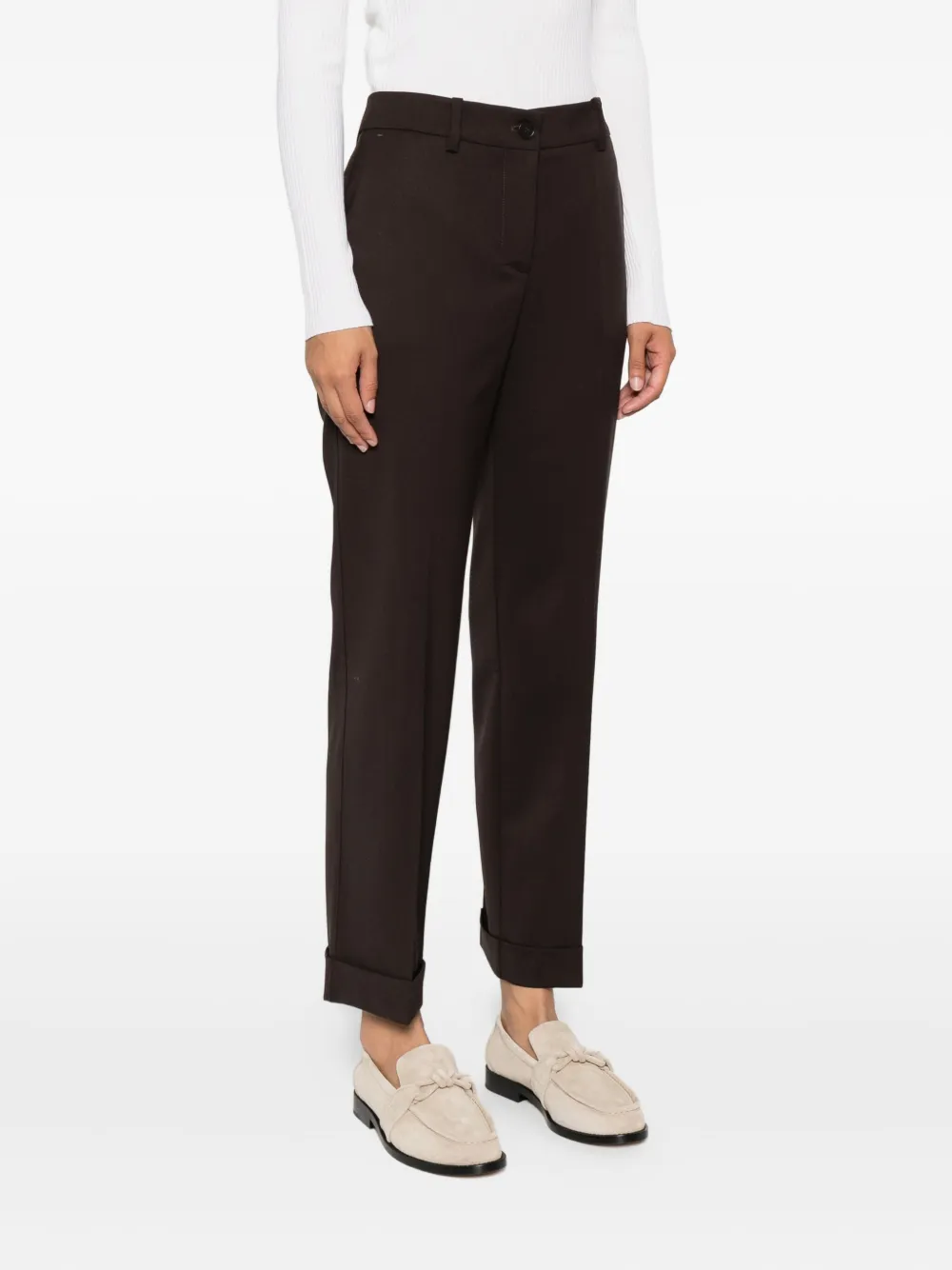 P.A.R.O.S.H. Broek met cuffs Bruin