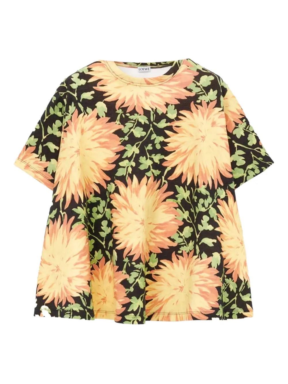 Loewe Trapeze Short-sleeve T-shirt In Brown