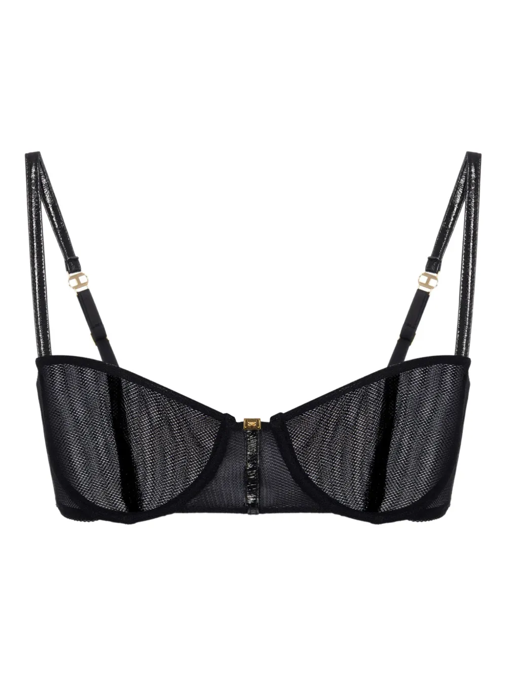 Elisabetta Franchi brasier traslúcido de malla | negro | Image 1