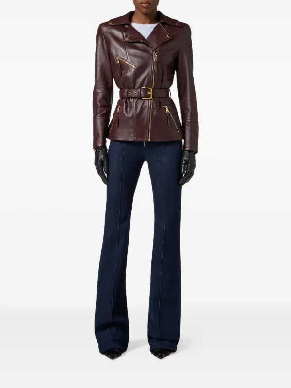 ダウンジャケット・コート ELISABETTA FRANCHI Leather biker jacket 30696808_59541414_1000.jpg