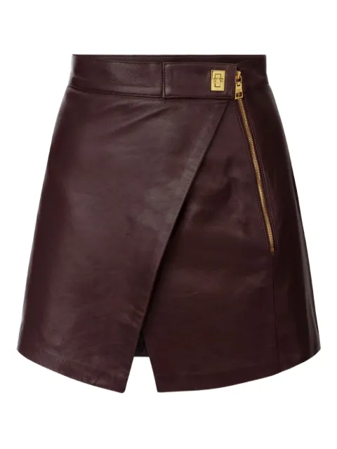 Elisabetta Franchi asymmetrical leather mini skirt
