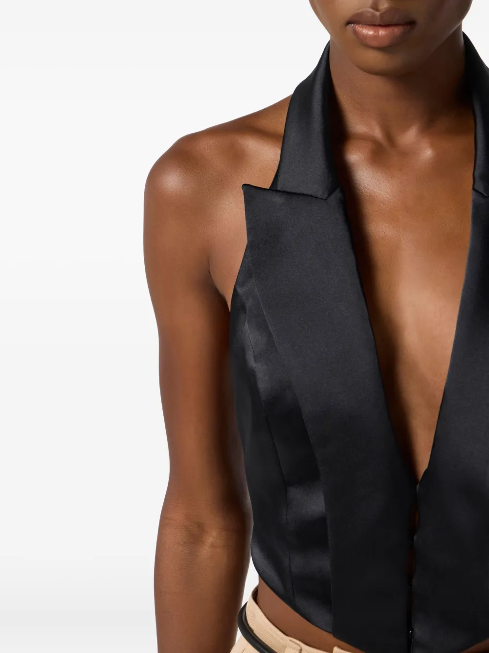 Elisabetta Franchi Blouse met halternek Zwart