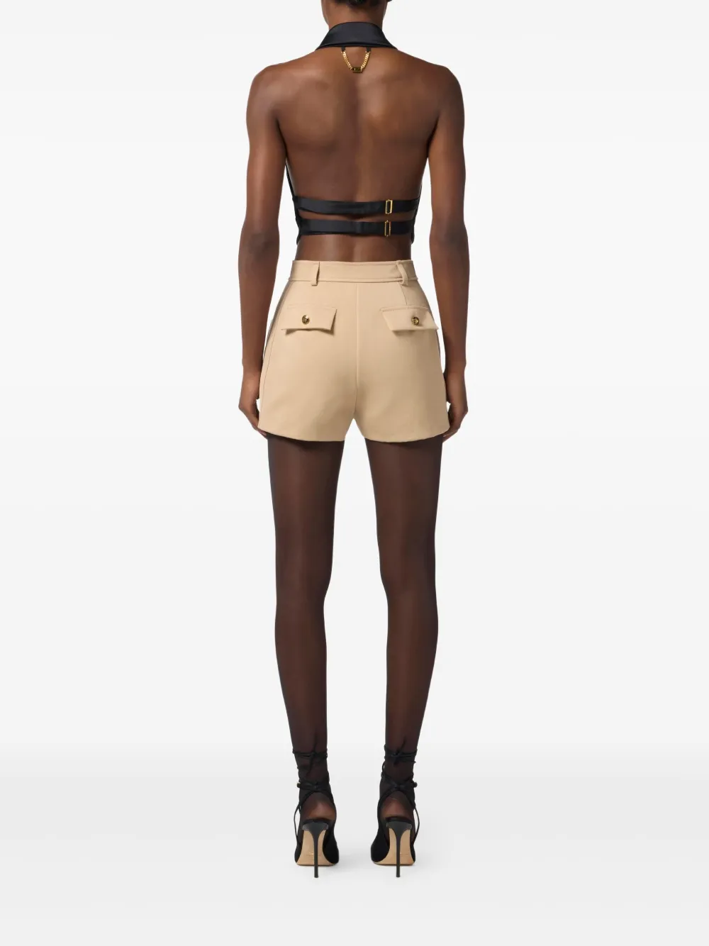 Elisabetta Franchi Blouse met halternek Zwart
