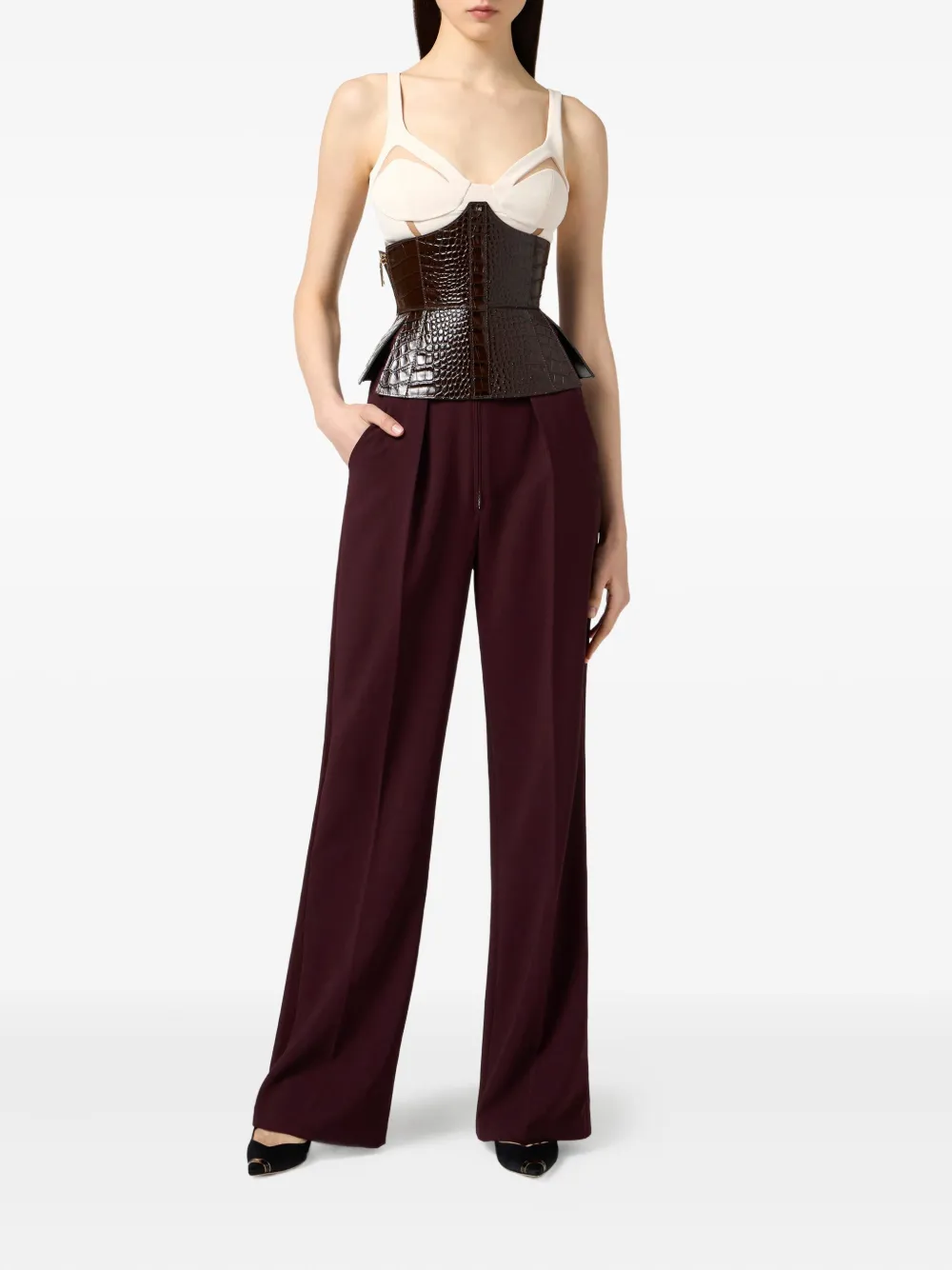 Elisabetta Franchi high-waisted tailored trousers | Slacks | Image 2