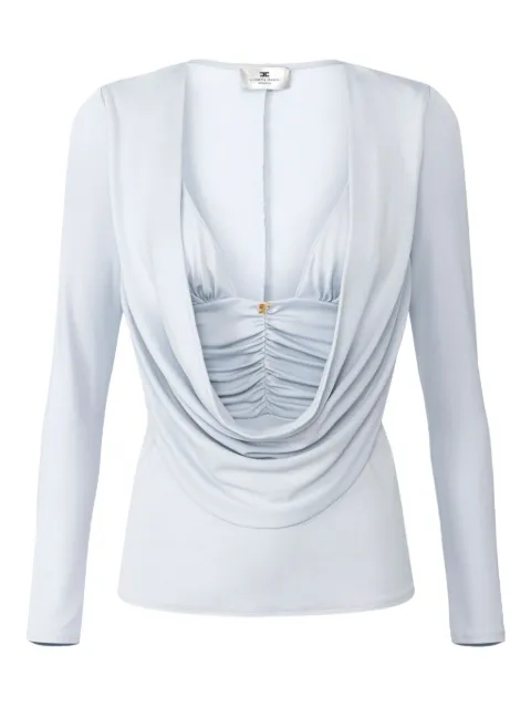 Elisabetta Franchi draped-detail long-sleeve blouse