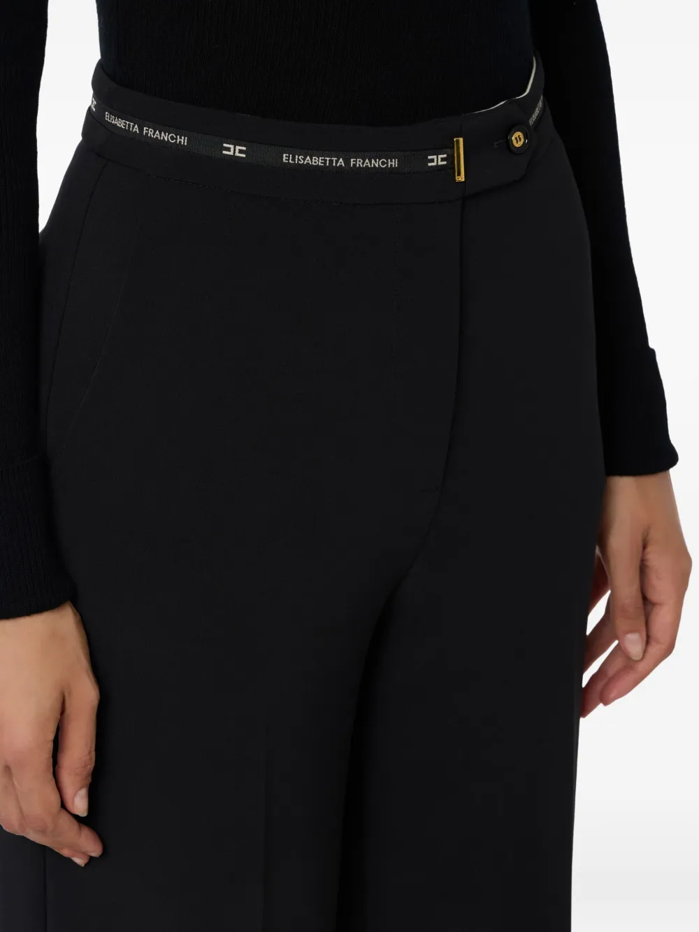 Elisabetta Franchi Straight broek Zwart