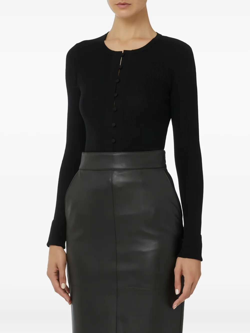 Elisabetta Franchi Vest met tekst Zwart