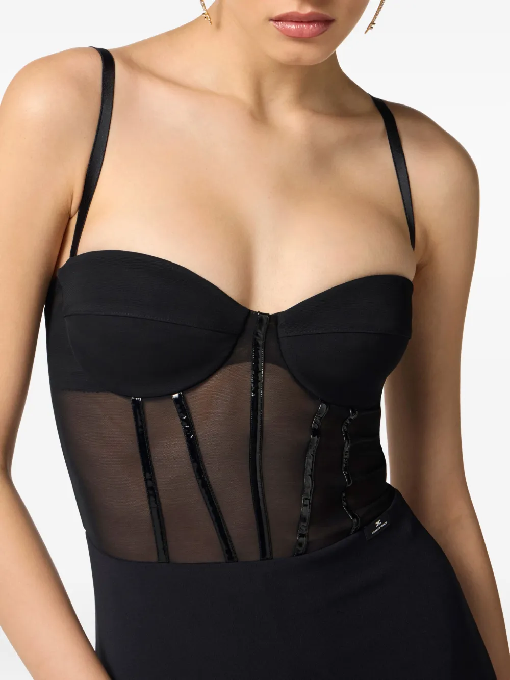 Elisabetta Franchi Strapless jurk Zwart
