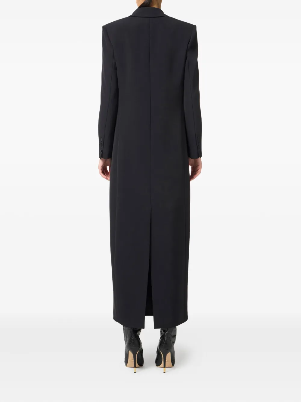 Elisabetta Franchi Double-breasted Coat In Black