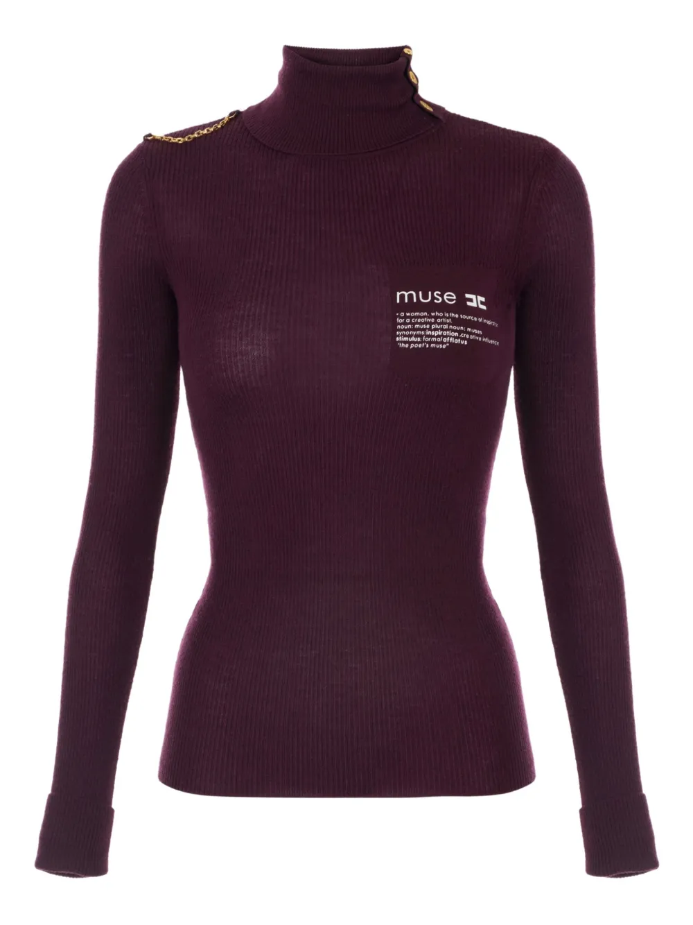 Elisabetta Franchi ribbed turtleneck sweater | Red | Image 1