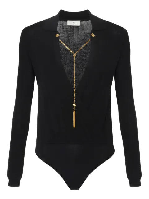 Elisabetta Franchi Body com aplicação de corrente