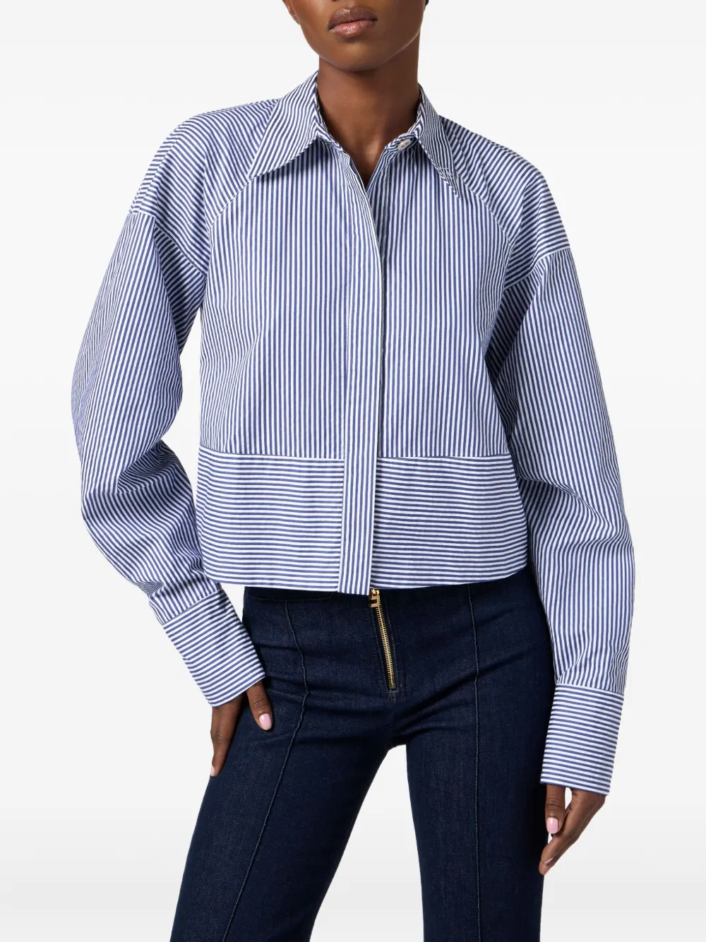 Elisabetta Franchi Gestreept shirt Blauw