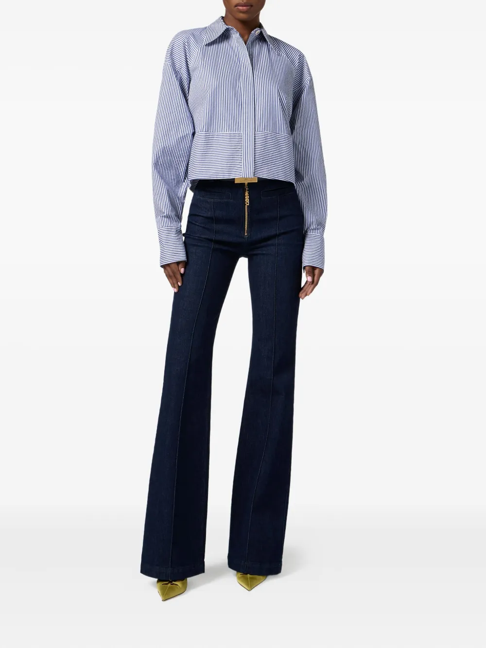 Elisabetta Franchi Gestreept shirt Blauw