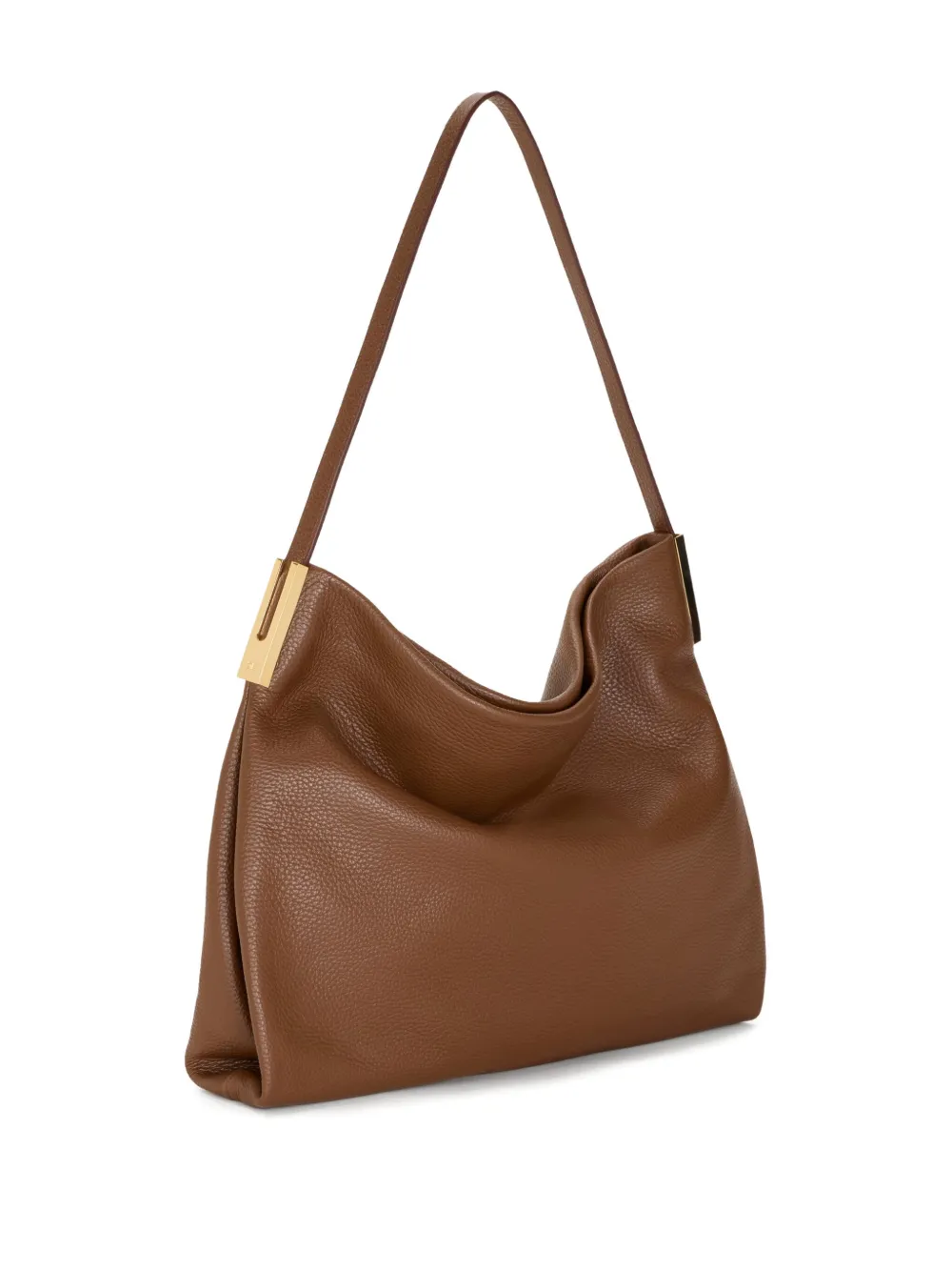 Elisabetta Franchi Leren schoudertas Bruin