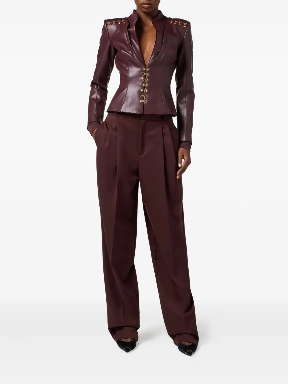 Elisabetta Franchi structured jacket | Leather Jackets | Image 2