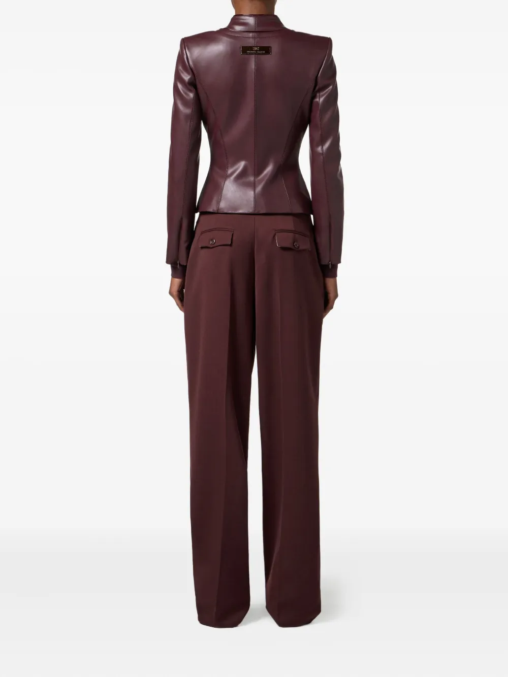Elisabetta Franchi Structured Jacket In Brown