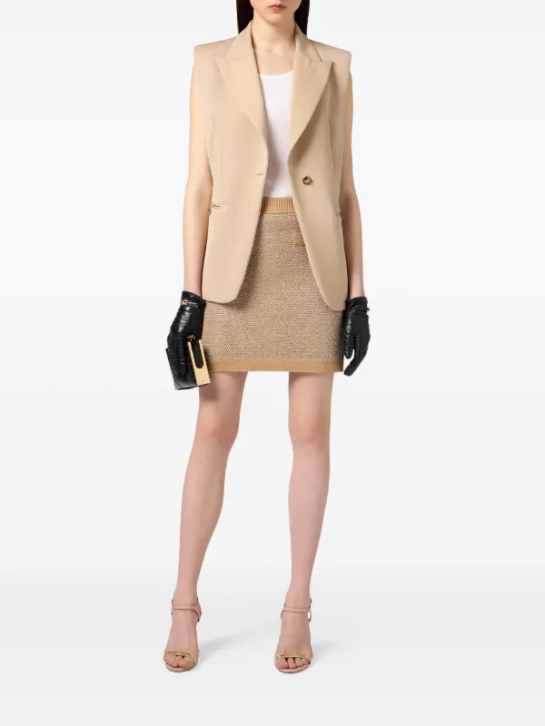 Elisabetta Franchi ニット ミニスカート | ニュートラル | FARFETCH JP