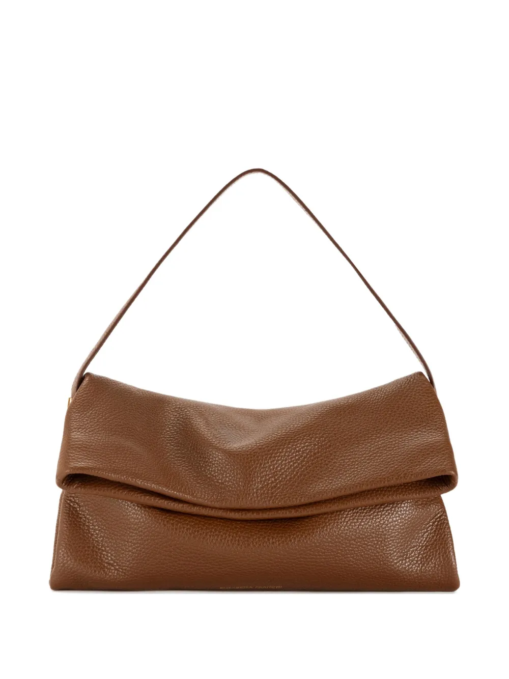Elisabetta Franchi Leren schoudertas Bruin