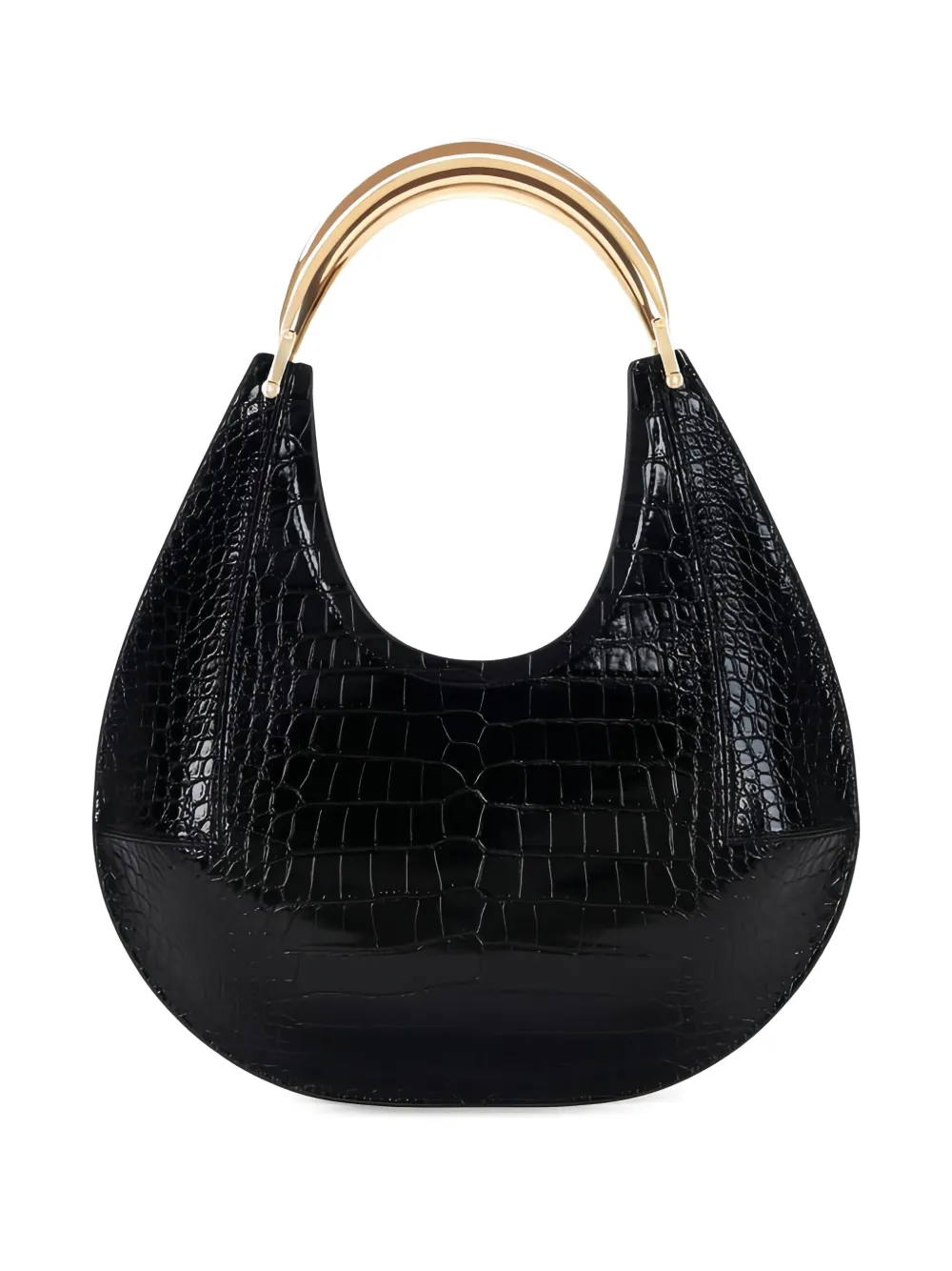 Elisabetta Franchi medium crocodile-embossed shoulder bag - 110 NERO