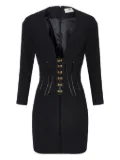 Elisabetta Franchi corset-detail mini dress - Black