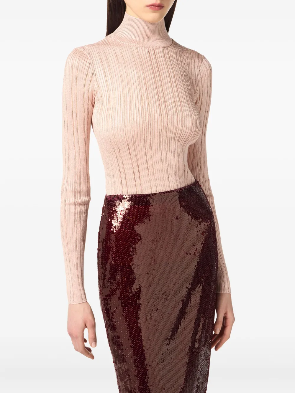 Elisabetta Franchi Top met col Beige