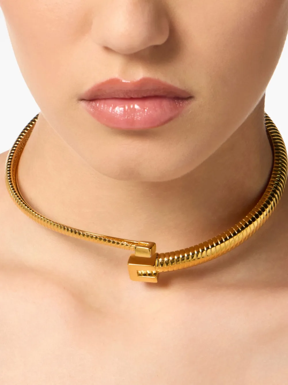 Elisabetta Franchi Halsketting met slangenpatroon - Goud