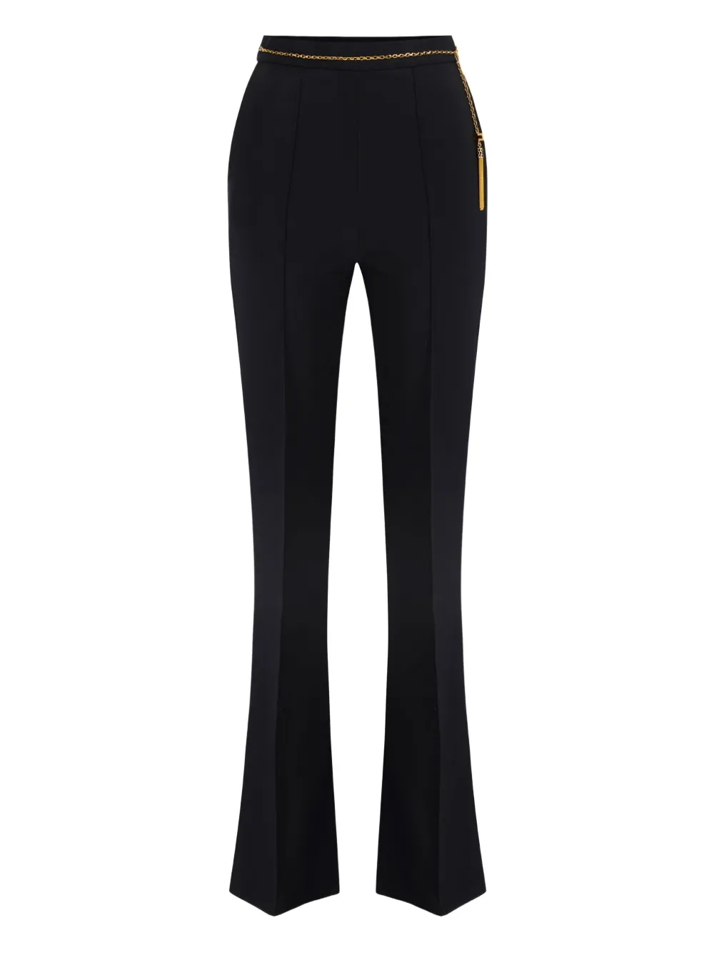 Elisabetta Franchi crepe flared trousers | Black | Image 1