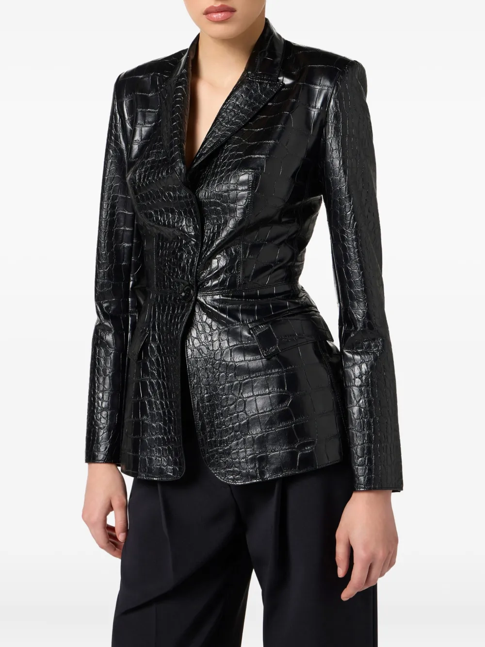 Elisabetta Franchi Single-breasted Blazer In Black