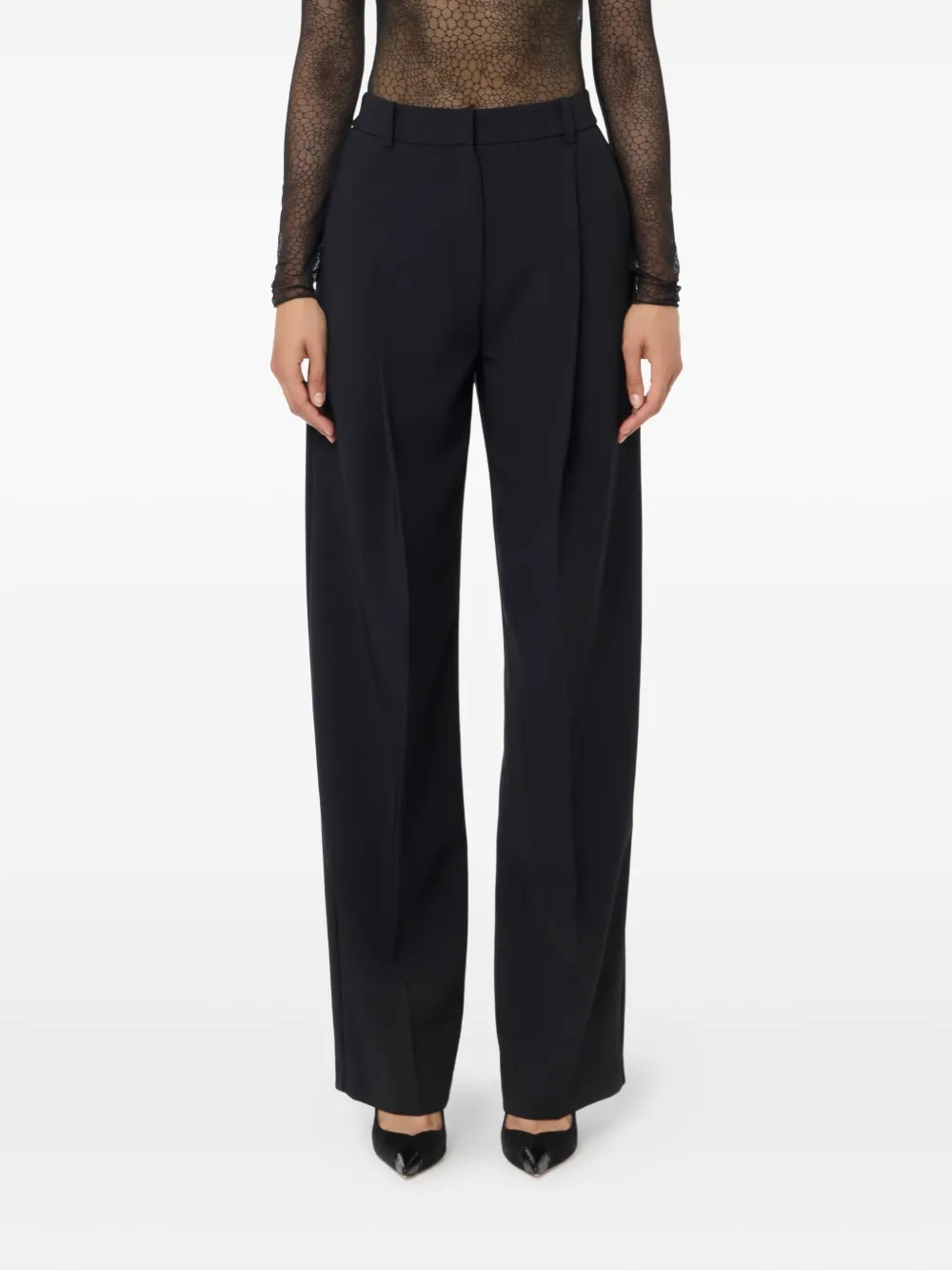 Elisabetta Franchi Geplooide broek Zwart