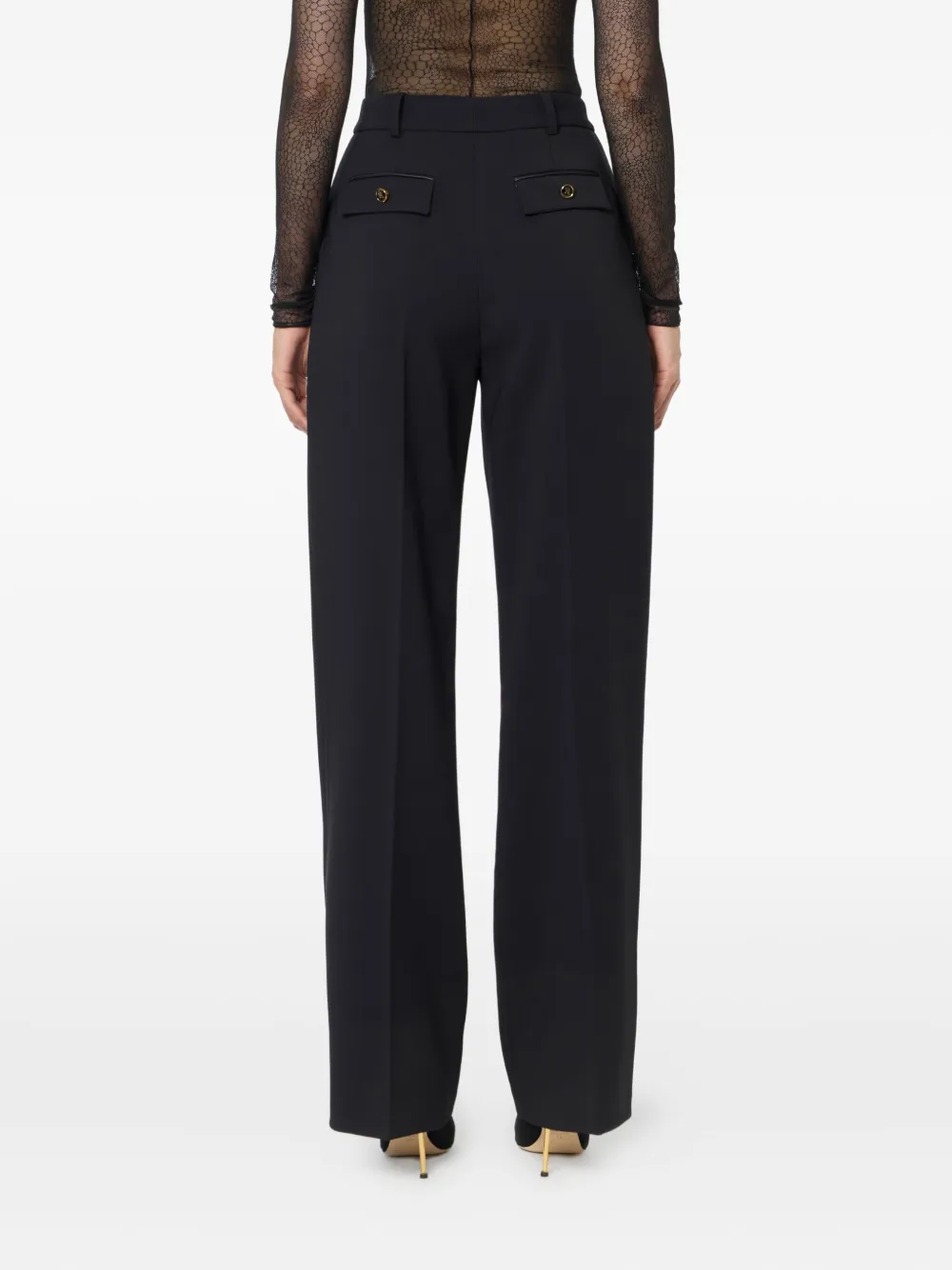 Elisabetta Franchi Geplooide broek Zwart