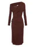 Elisabetta Franchi draped midi dress - Brown