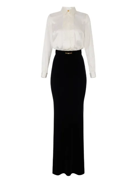 Elisabetta Franchi pleated-front maxi dress