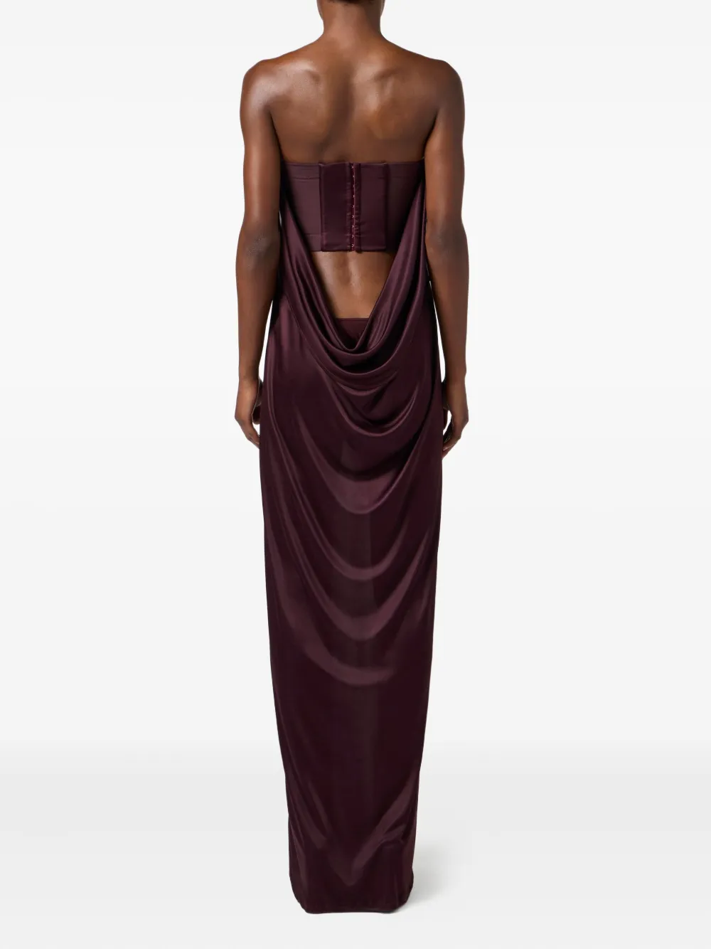 Elisabetta Franchi draped jersey maxi dress Bruin