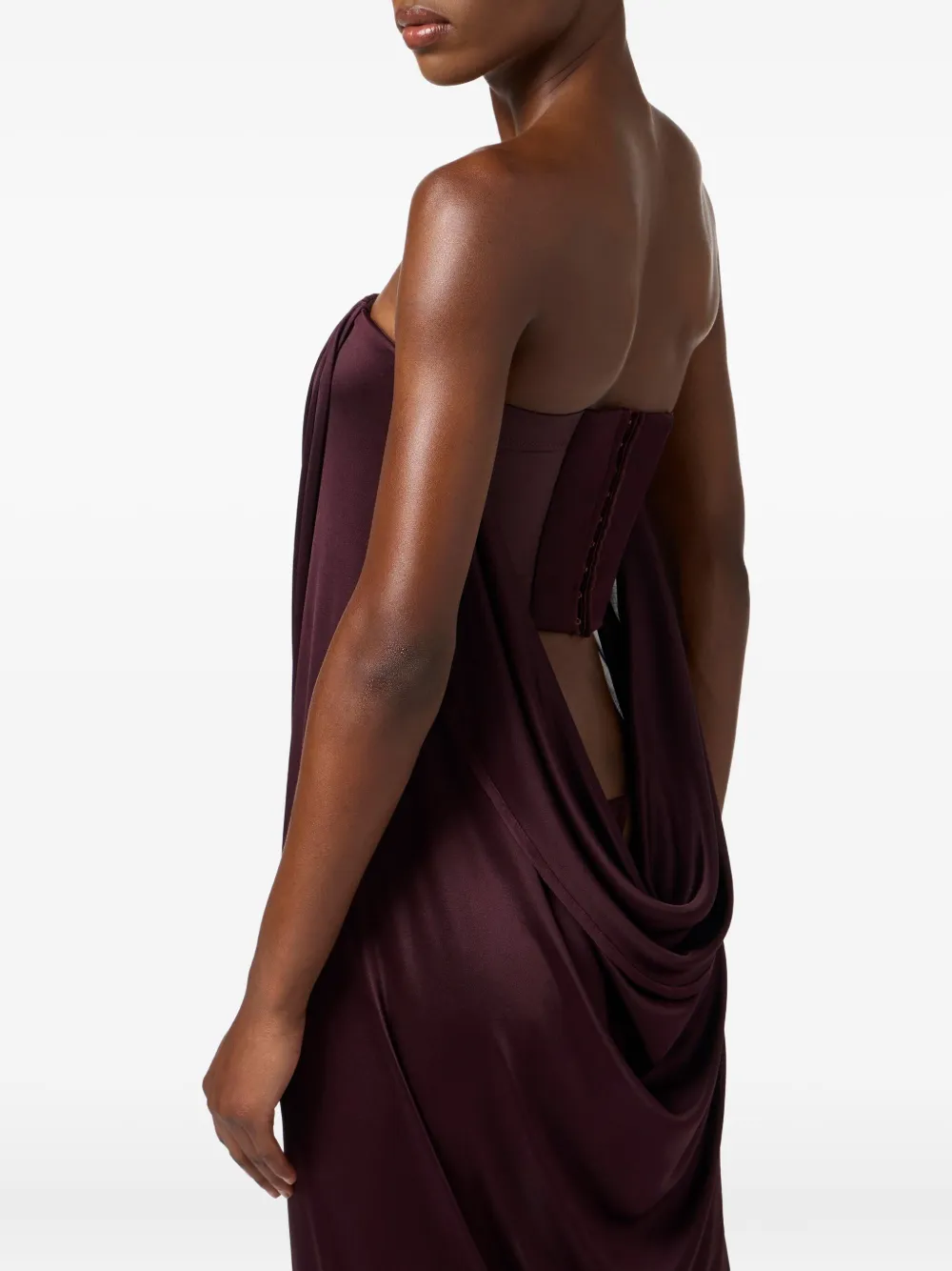 Elisabetta Franchi draped jersey maxi dress Bruin