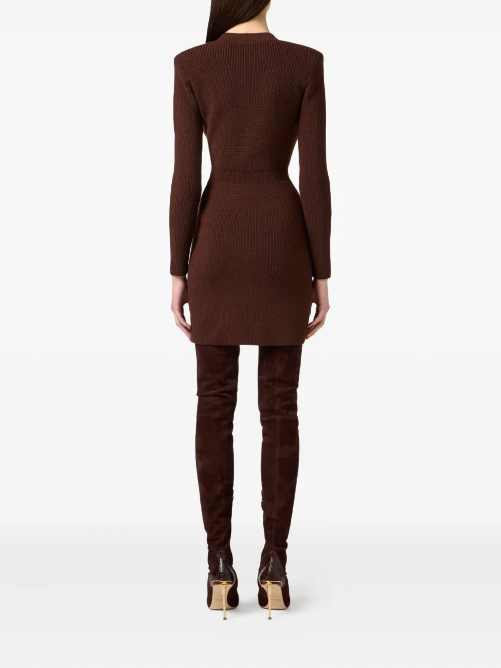 Elisabetta Franchi double-breasted mini dress Bruin