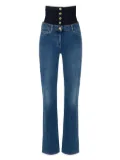 Elisabetta Franchi corset-waistband jeans - Blue