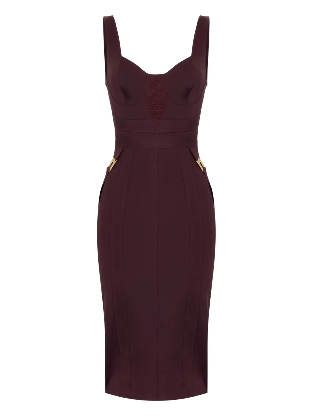 Elisabetta Franchi bustier panelled midi dress | Red | Image 1