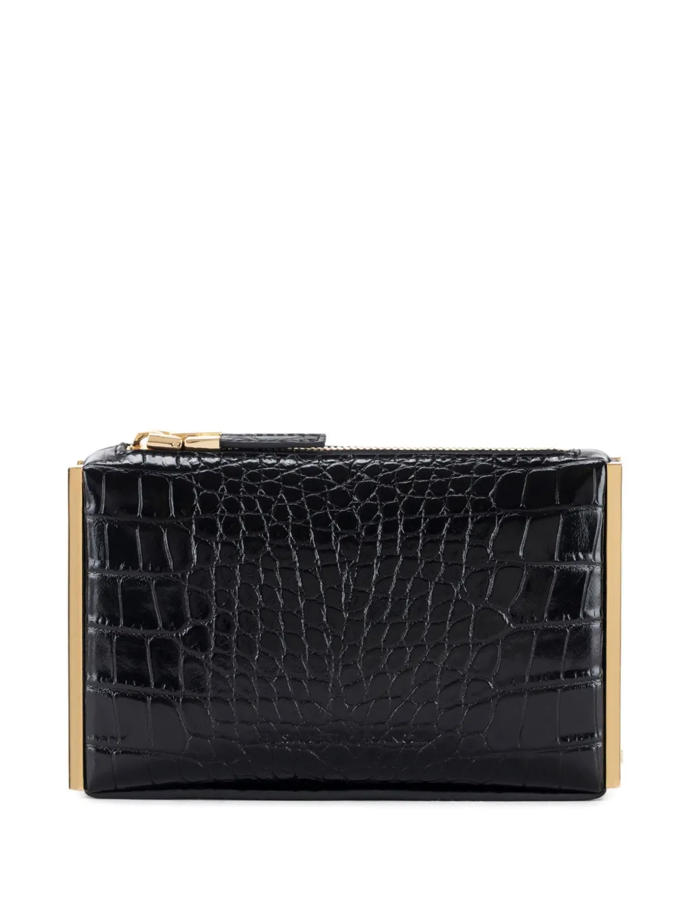 Elisabetta Franchi Clutch met krokodillen-reliëf Zwart