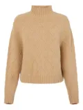 Elisabetta Franchi diamond-pattern turtleneck sweater - Neutrals