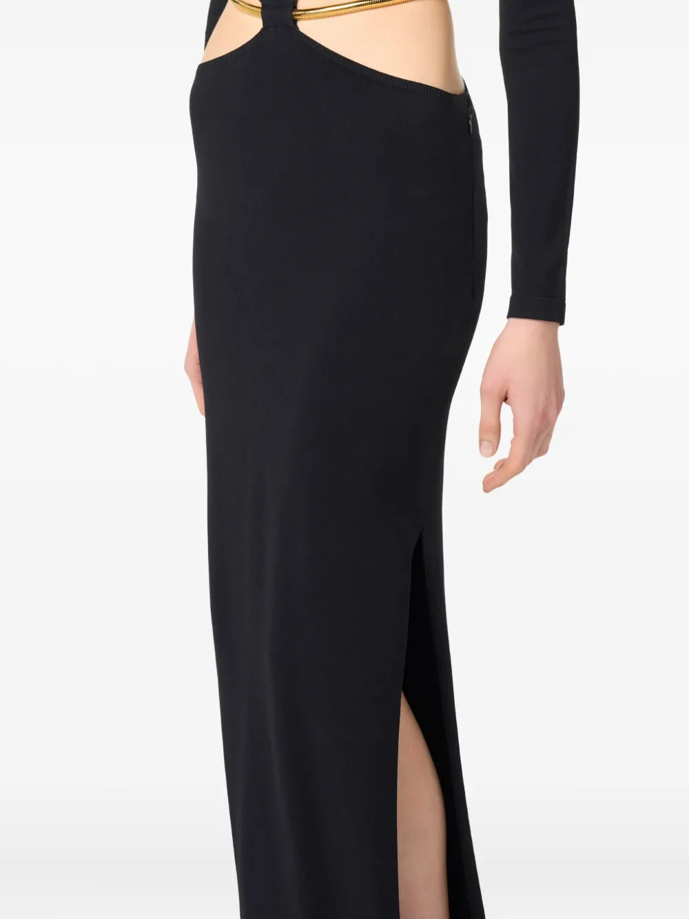 Elisabetta Franchi Uitgesneden maxi-jurk Zwart