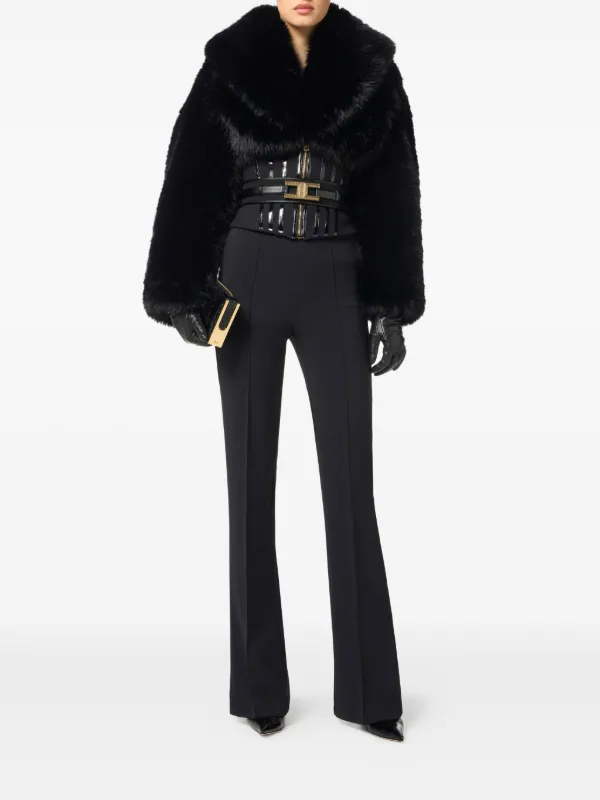 Elisabetta Franchi ファーエフェクト コルセットジャケット