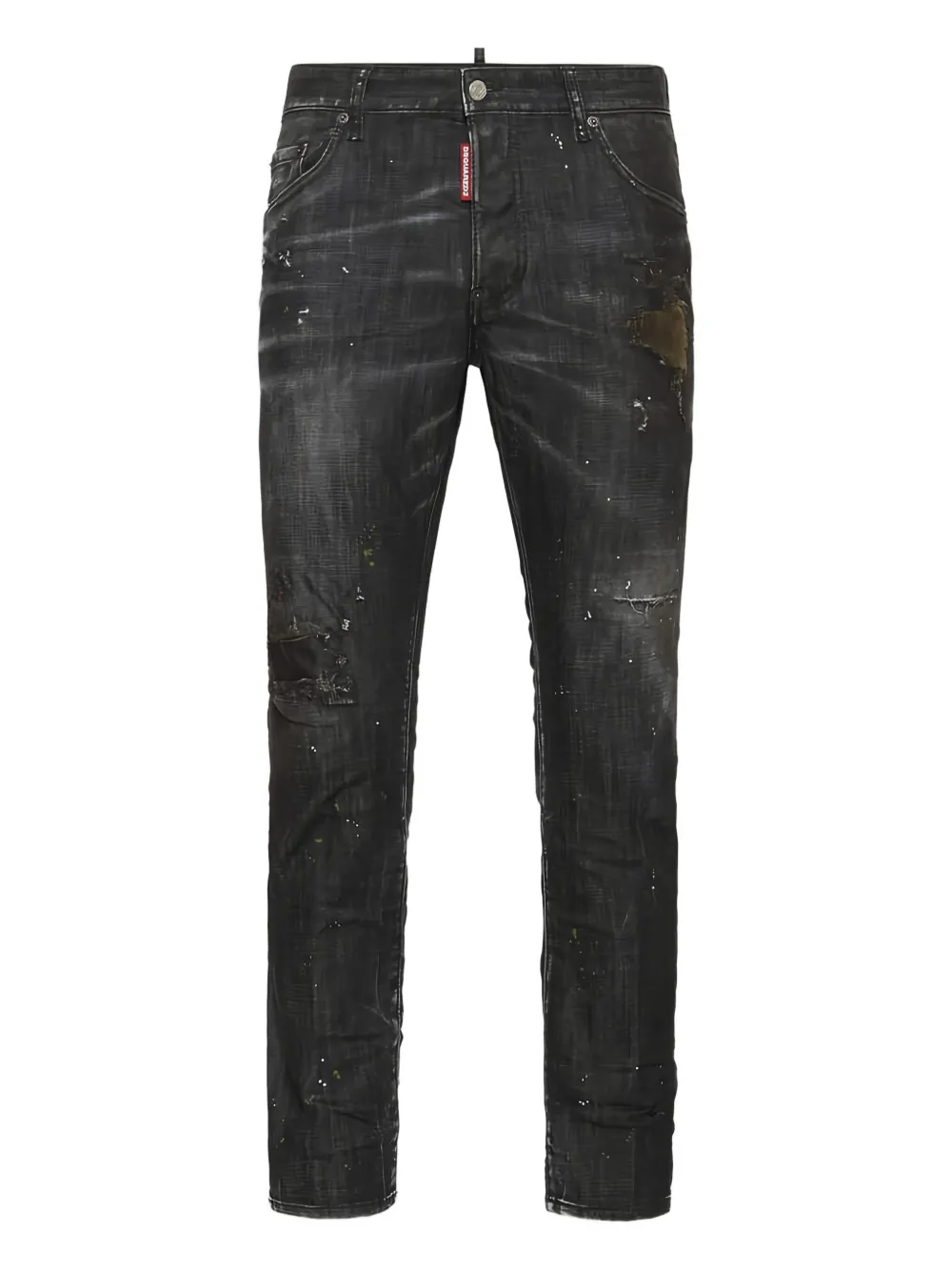 Dsquared2 Nirvana Wash Skater Jeans In Black