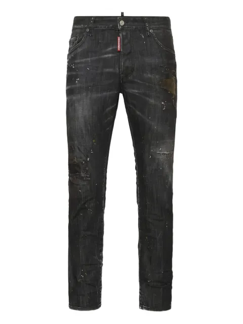 DSQUARED2 jeans con parche y efecto envejecido