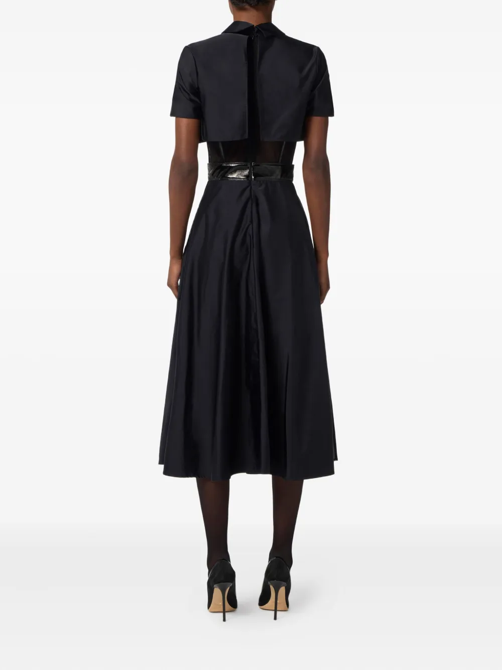 Elisabetta Franchi Blousejurk met ceintuur Zwart