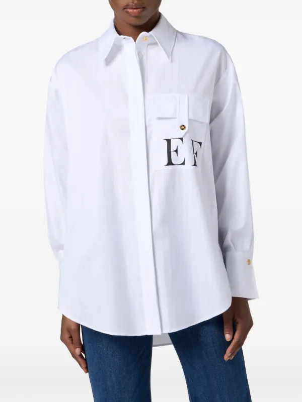 Elisabetta Franchi Camicia Con Stampa Bianco FARFETCH IT